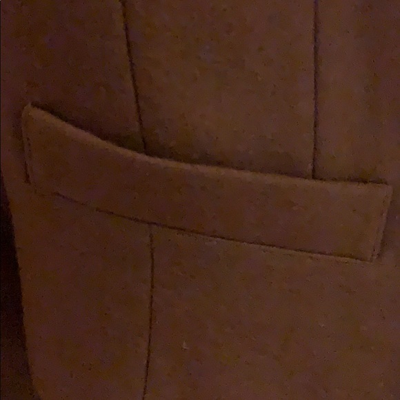 Camel/black cropped wool-blend blazer - Picture 4 of 5